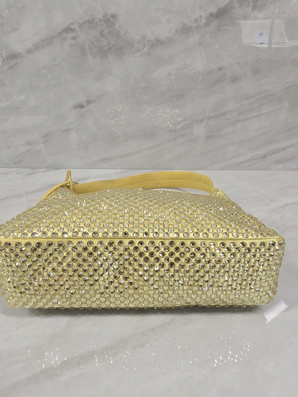 Prada Yellow Crystal-Embellished Shoulder Bag - Picture 5 of 14